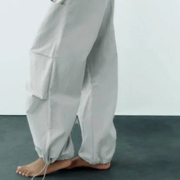 Zara Pants - Zara Light Gray Track Joggers